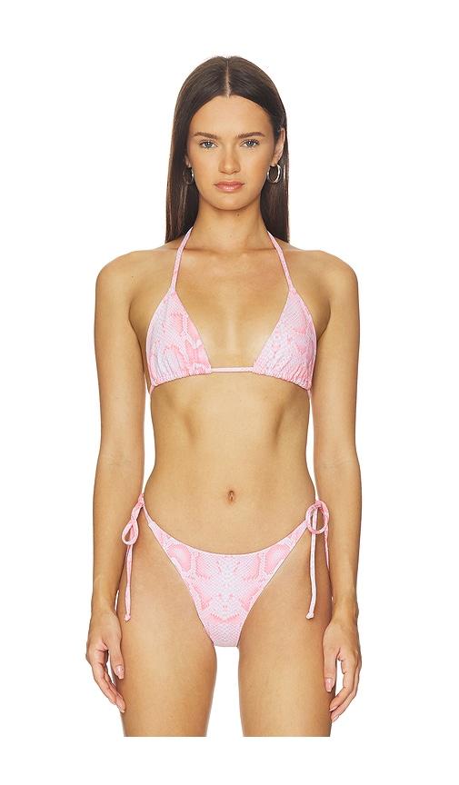 bella venice the belle bikini top in pink.