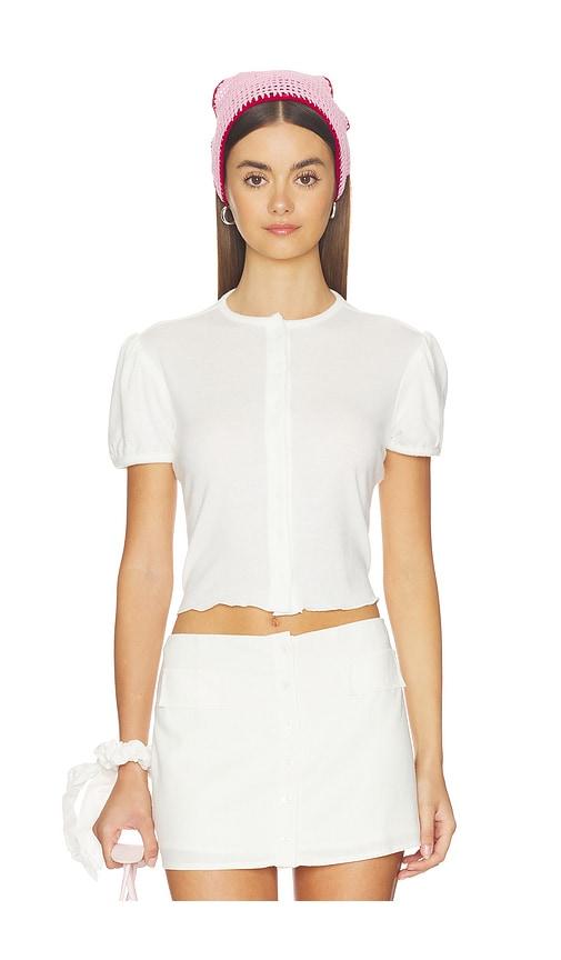 bella venice the boni sweater in white.
