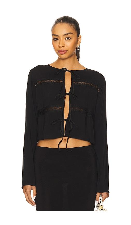 bella venice the camille top in black.
