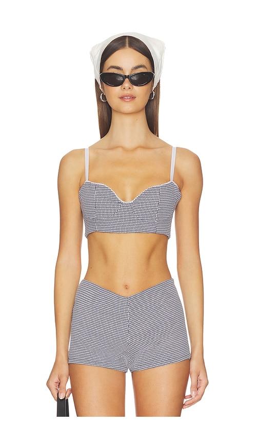 bella venice the christina top in navy.