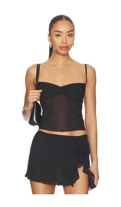 bella venice the claire top in black.