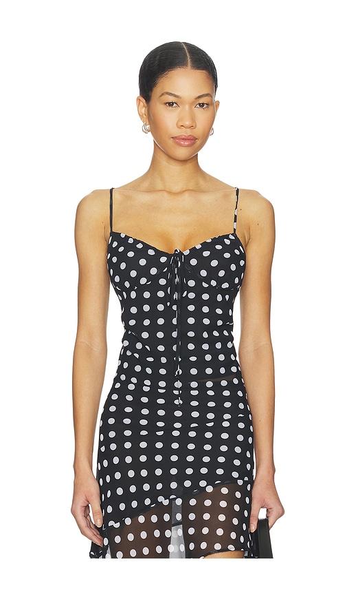 bella venice the josephine top in black,white.