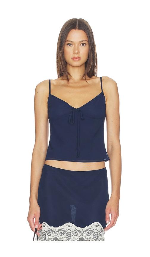 bella venice the josephine top in navy.