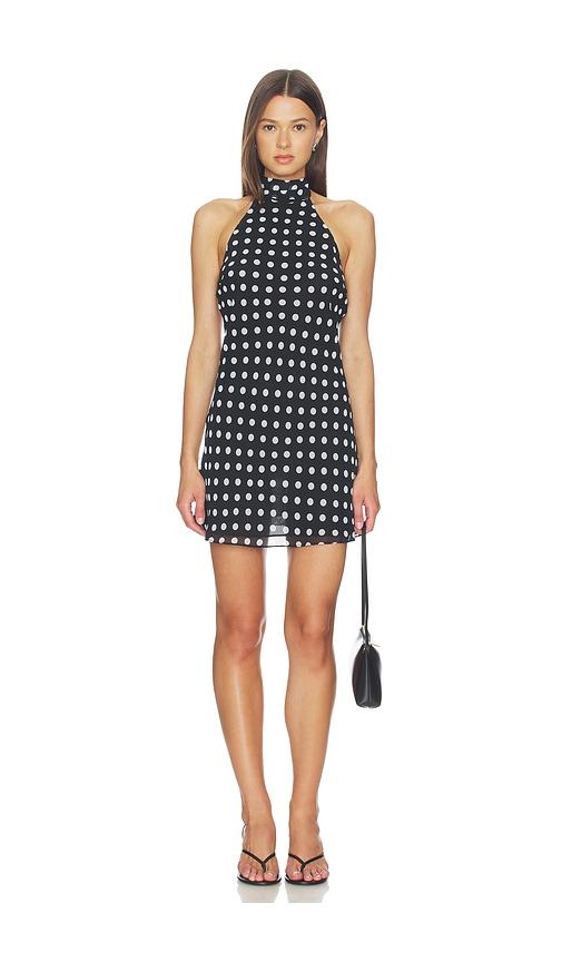 bella venice the piper dress in black,white.