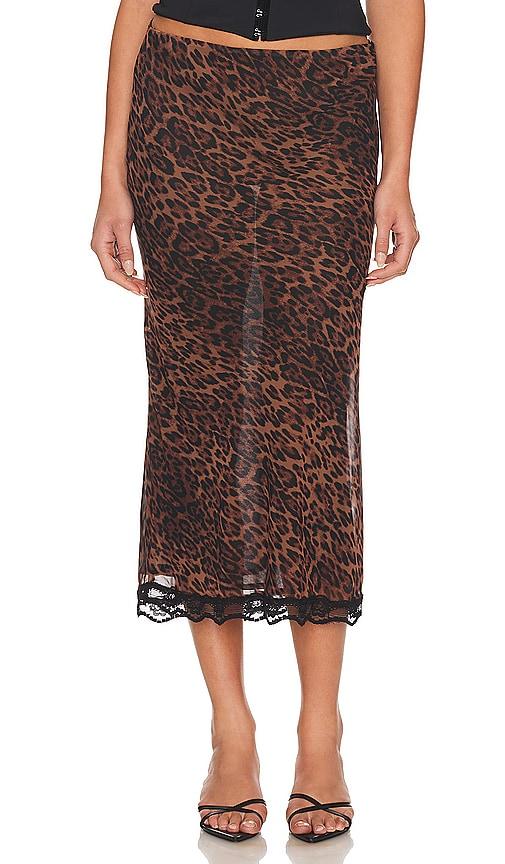 bella venice the roxy skirt in brown.