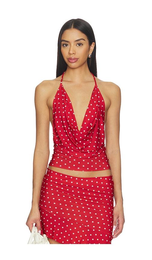 bella venice x revolve elsa top in red.