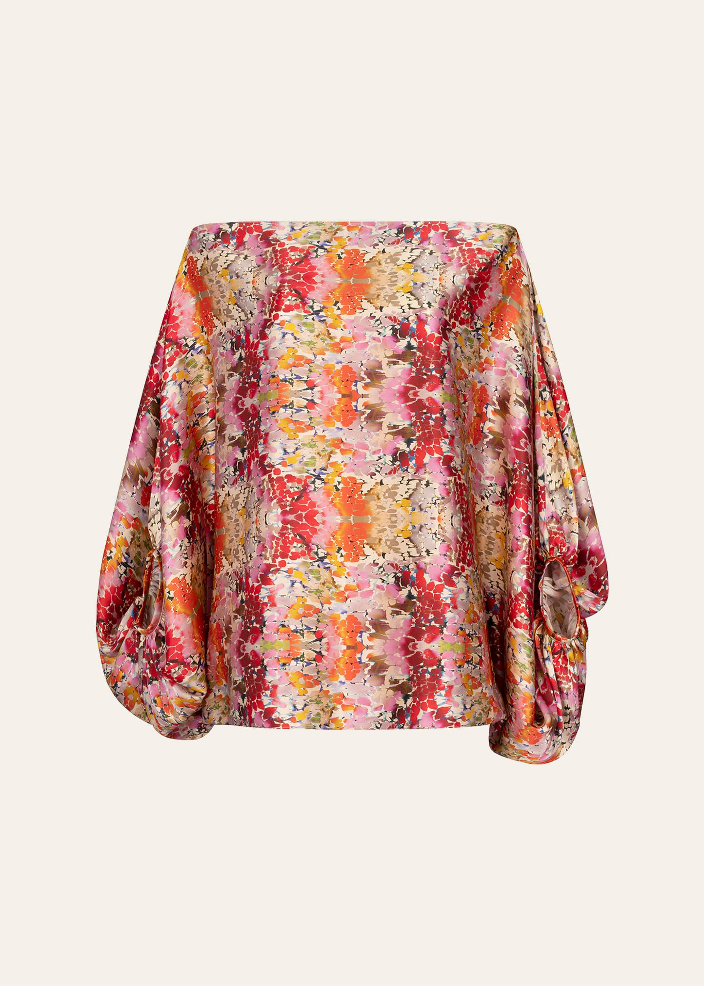 bellagio abstract boatneck blouse