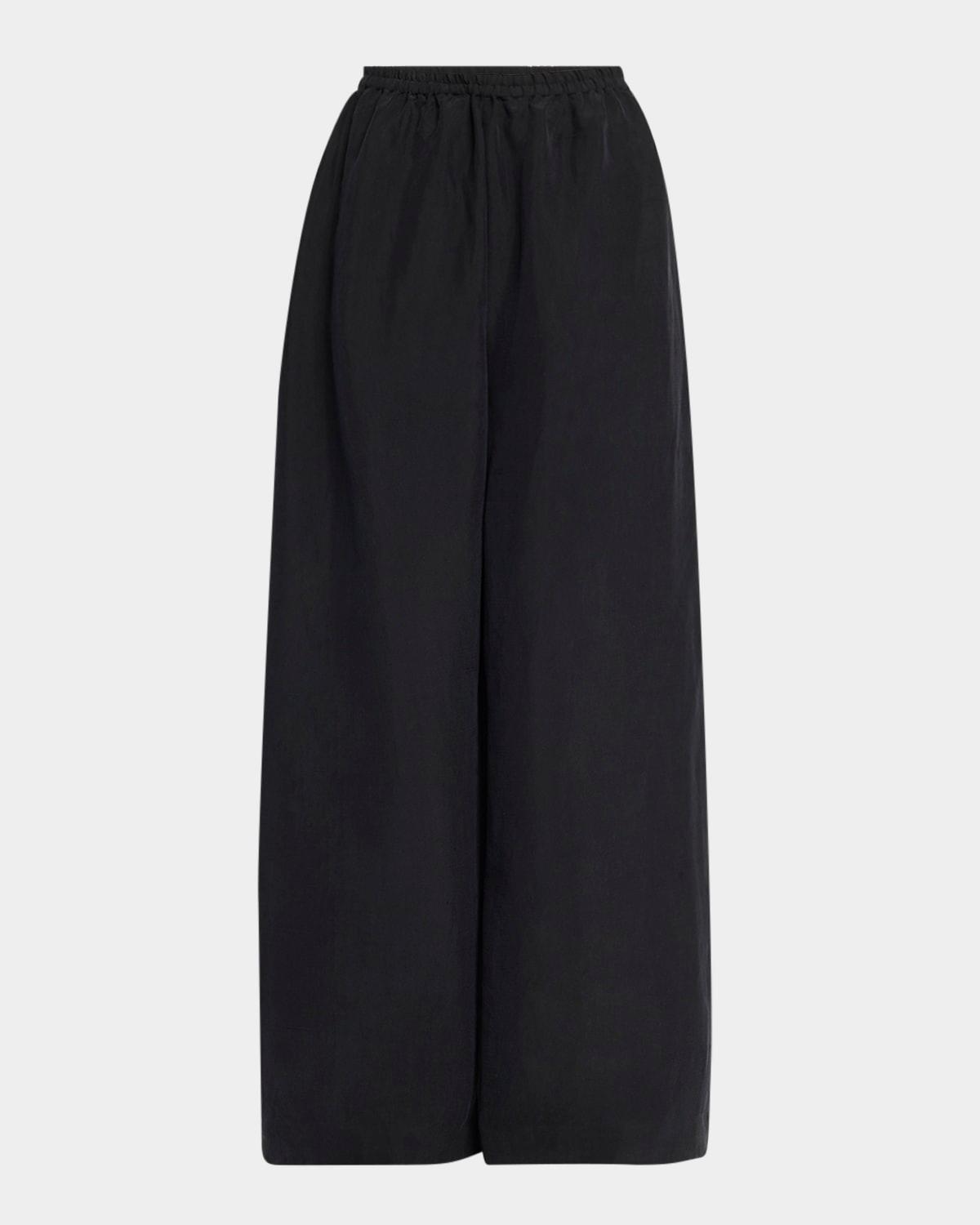 bellana silk wide-leg pull-on pants