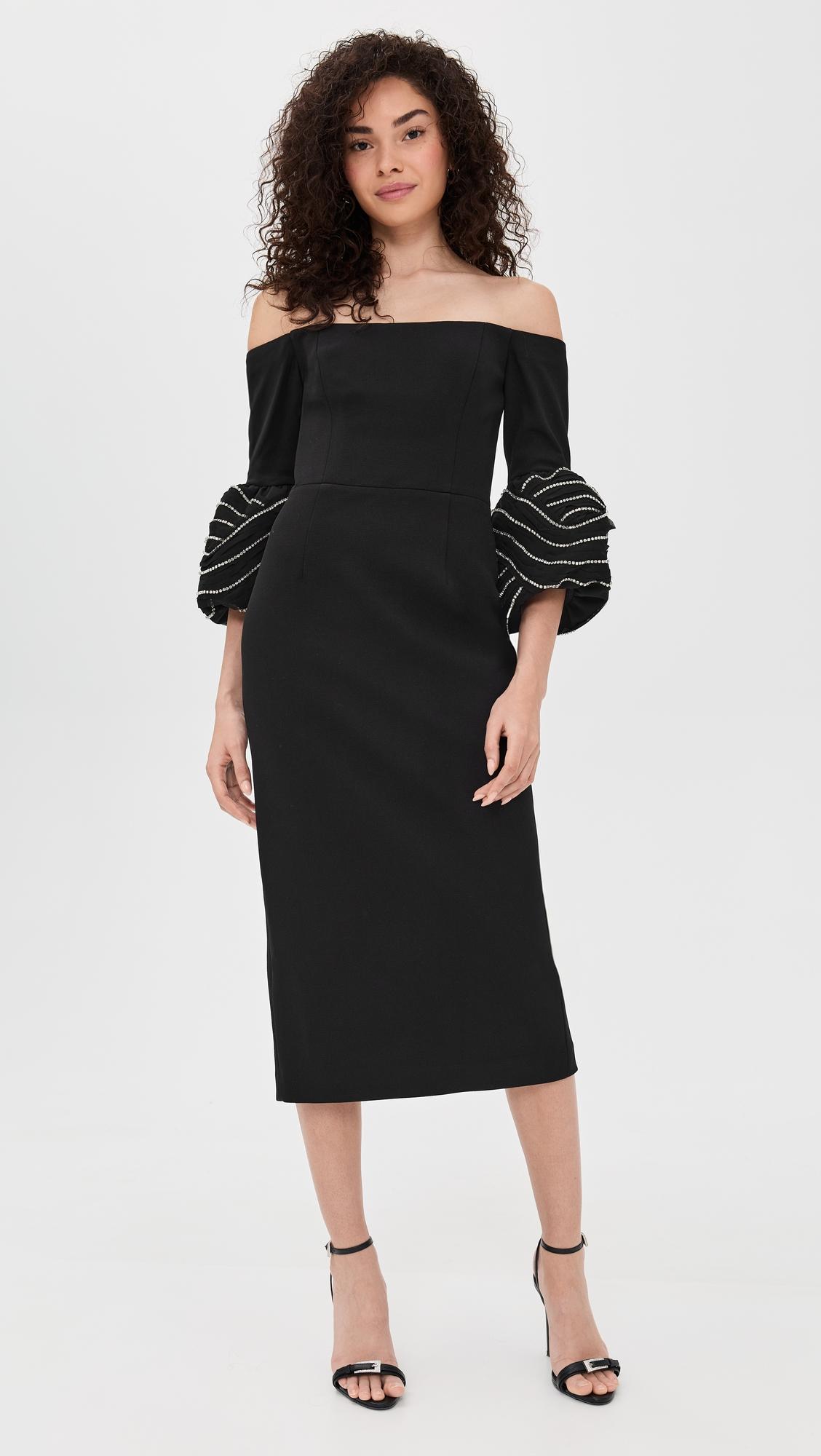 bellatrix off shoulder midi dress