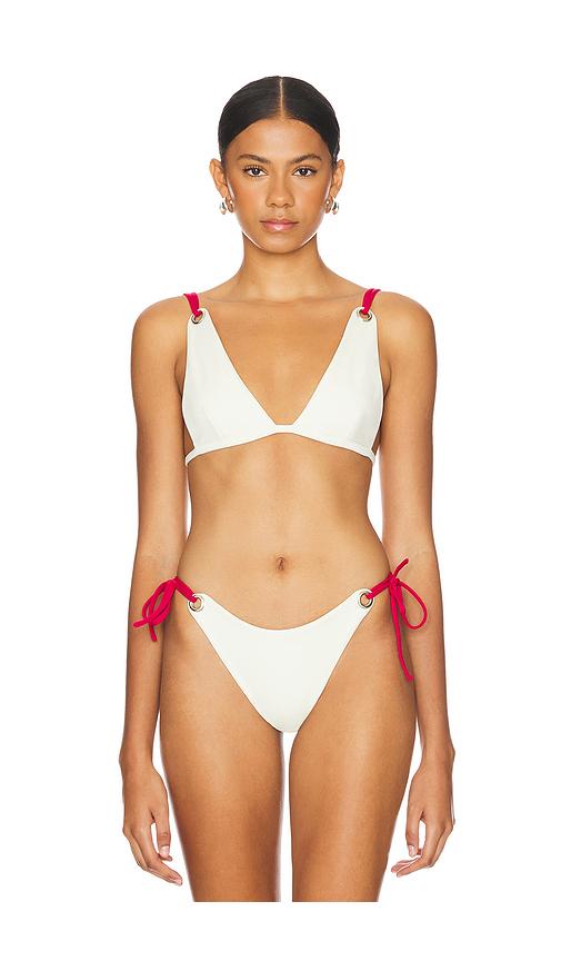 belle anna eyelet top in cream.