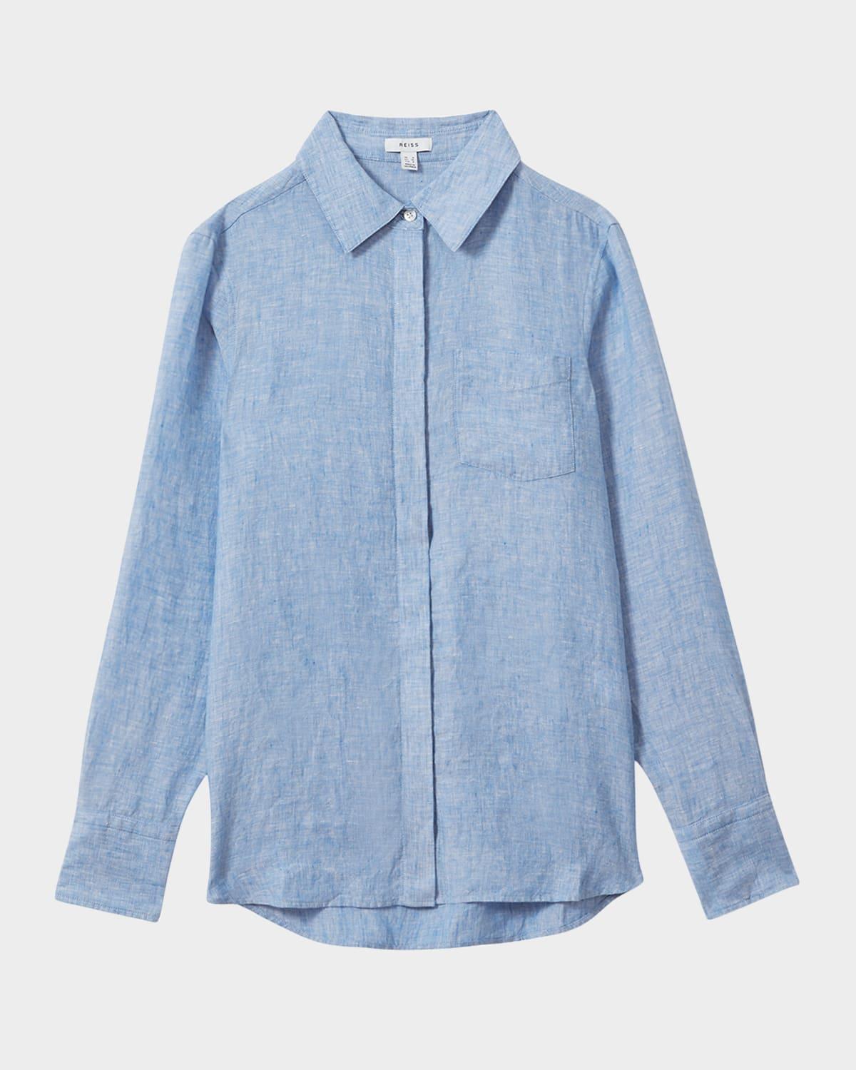 belle button-down linen shirt