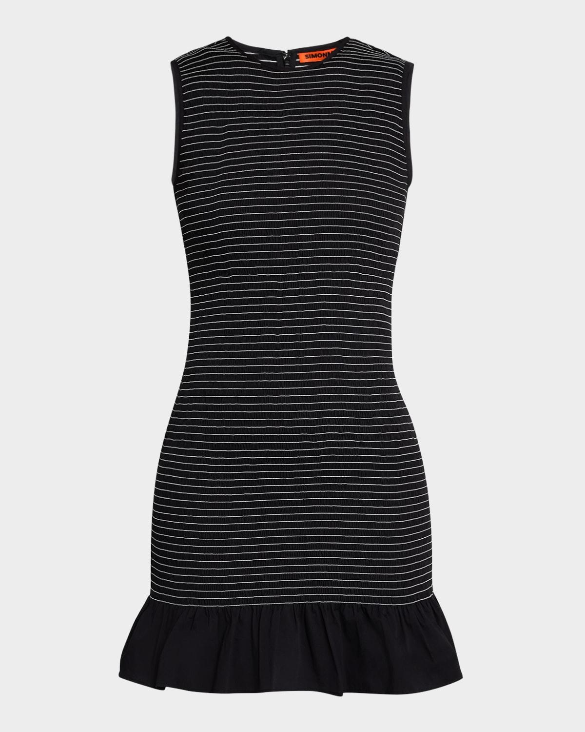 belle smocked mini dress