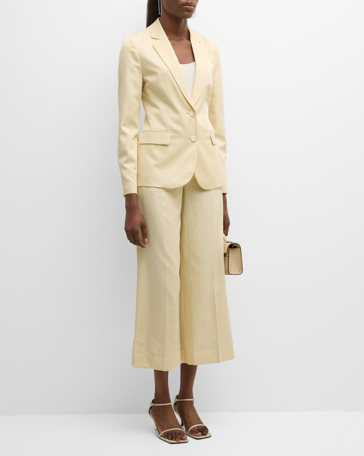 belmore single-breasted cotton-silk jacket