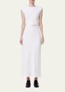 belted bias midi dress