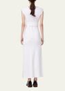 belted bias midi dress
