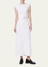 belted bias midi dress