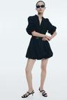 belted bubble-hem dress