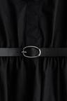 belted bubble-hem dress
