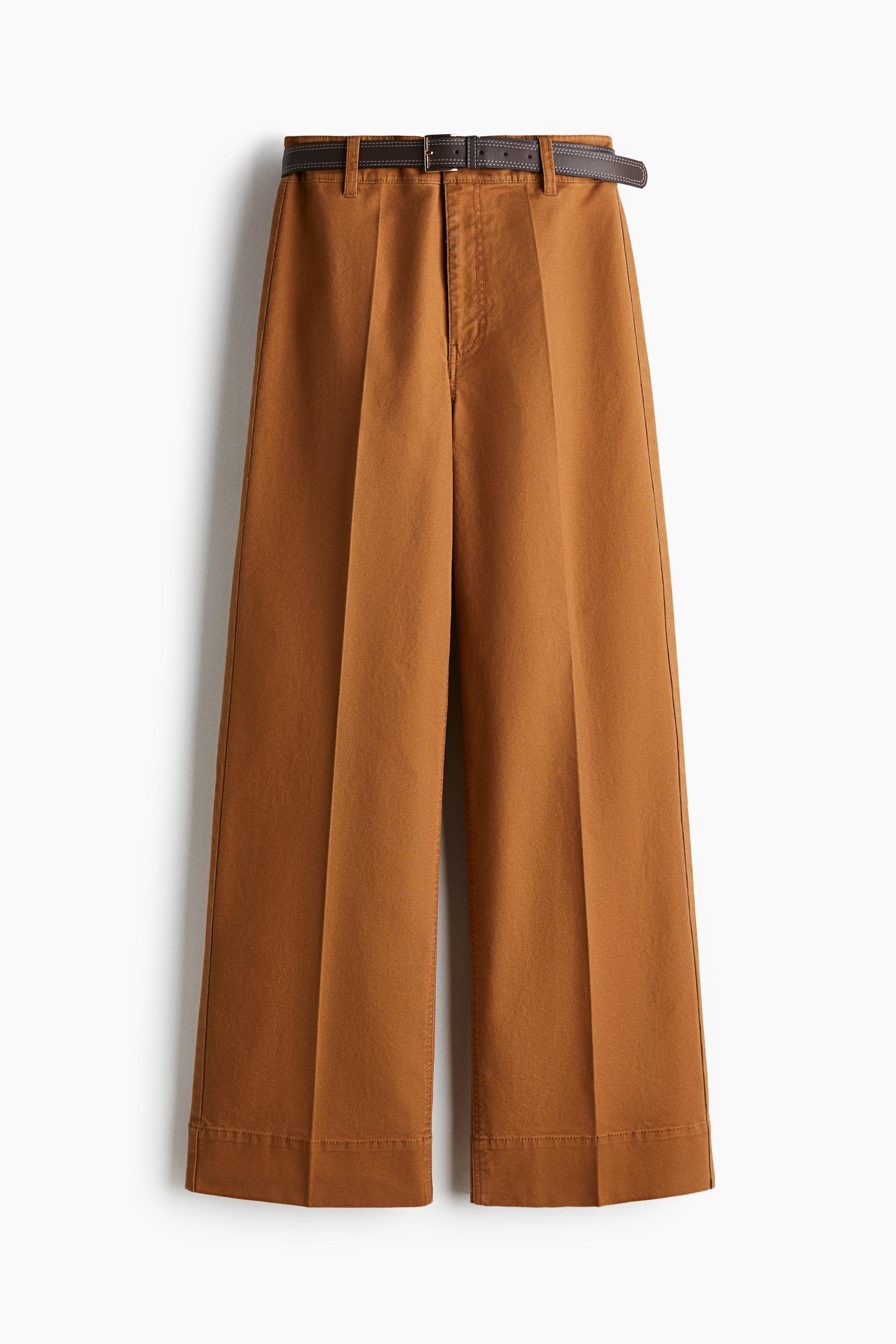 belted canvas pants
