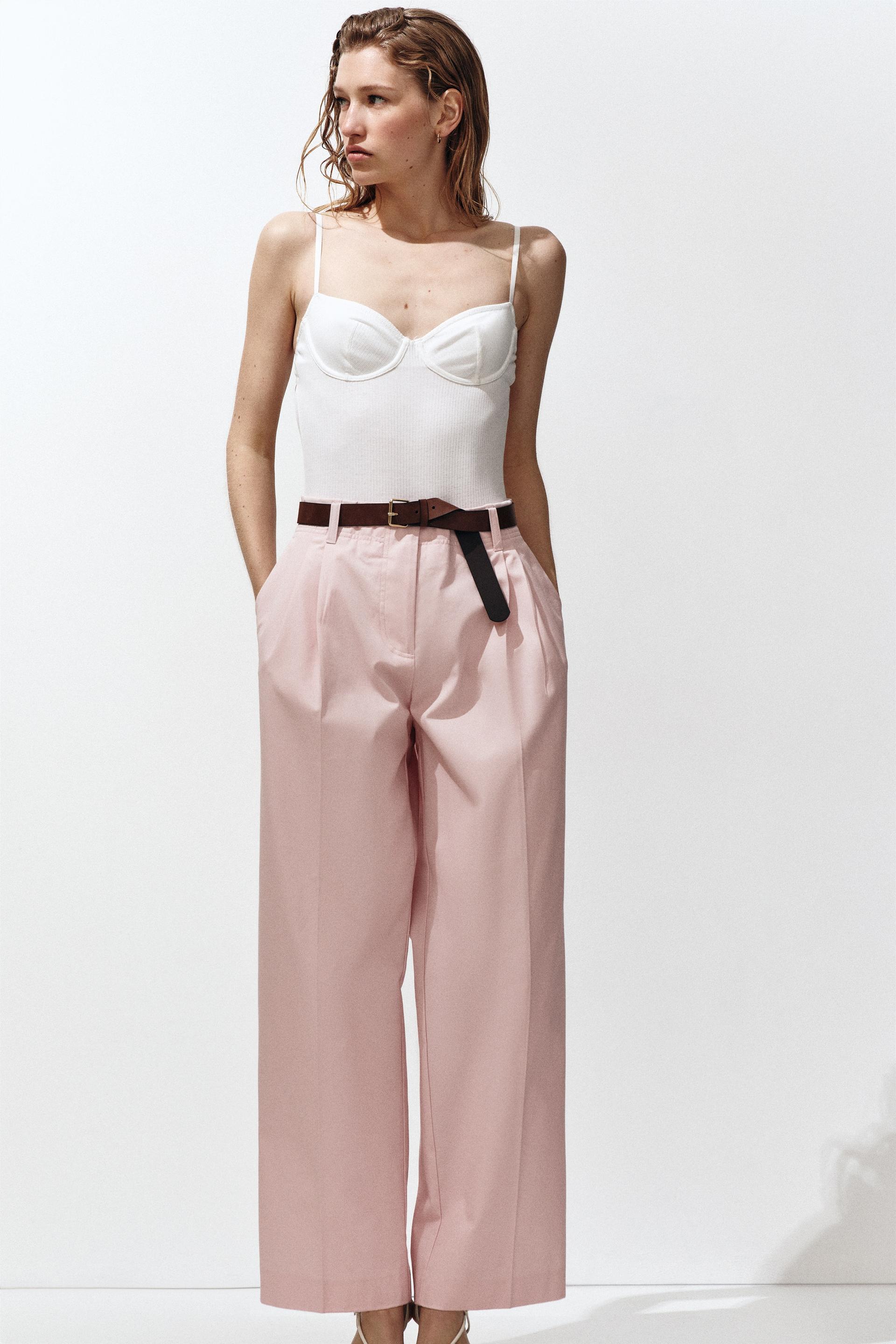 belted cotton chinos