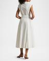 belted cotton sleeveless a-line dress