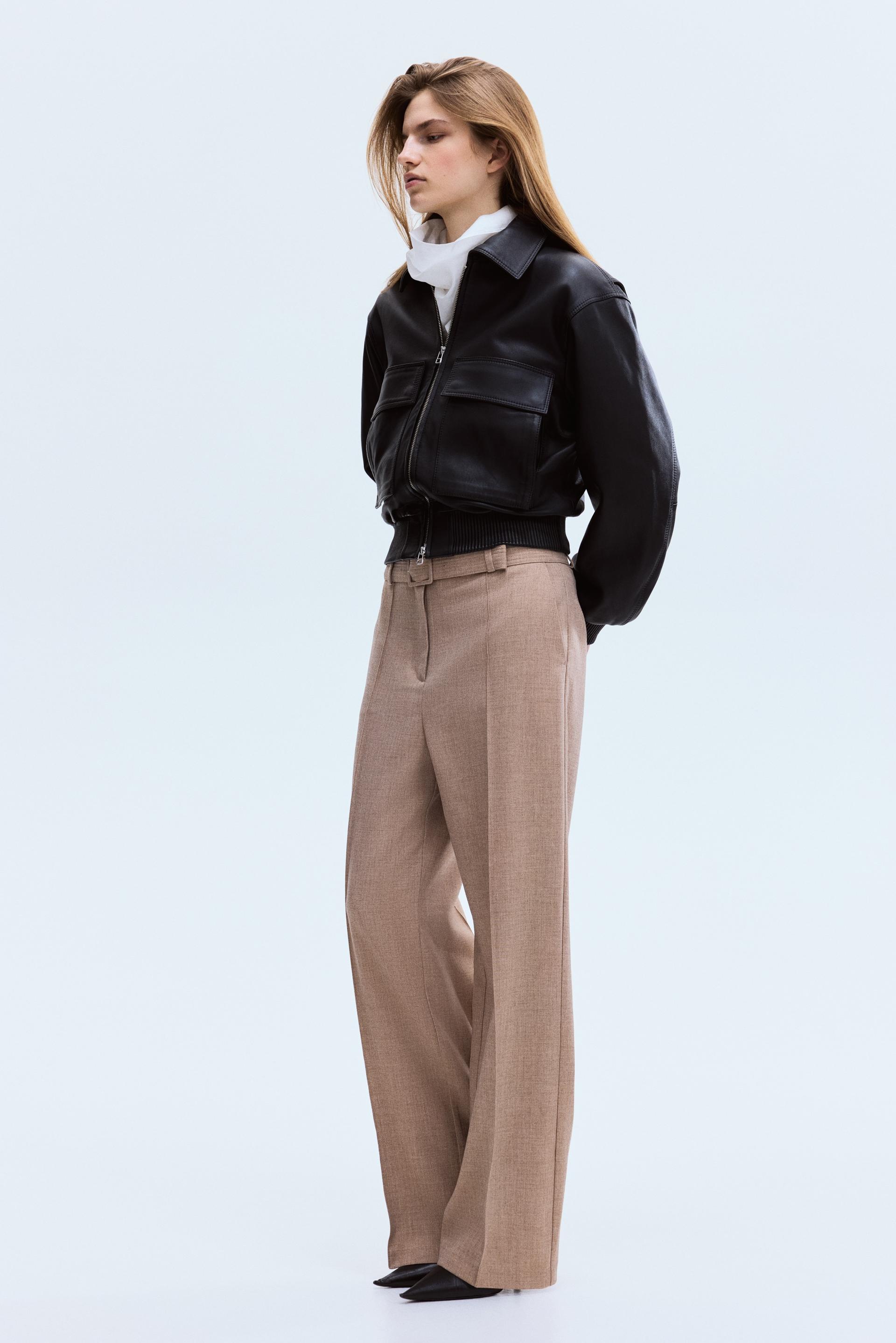 belted dress pants