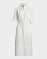 belted linen shirtdress