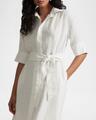 belted linen shirtdress