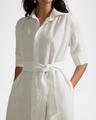 belted linen shirtdress