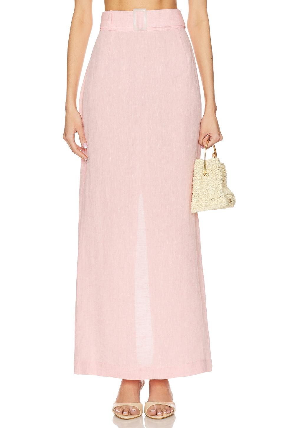 belted maxi pencil skirt