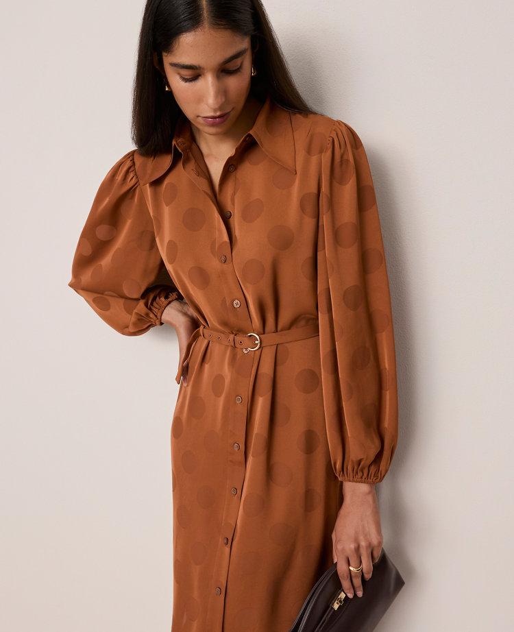 belted midi shirtdress