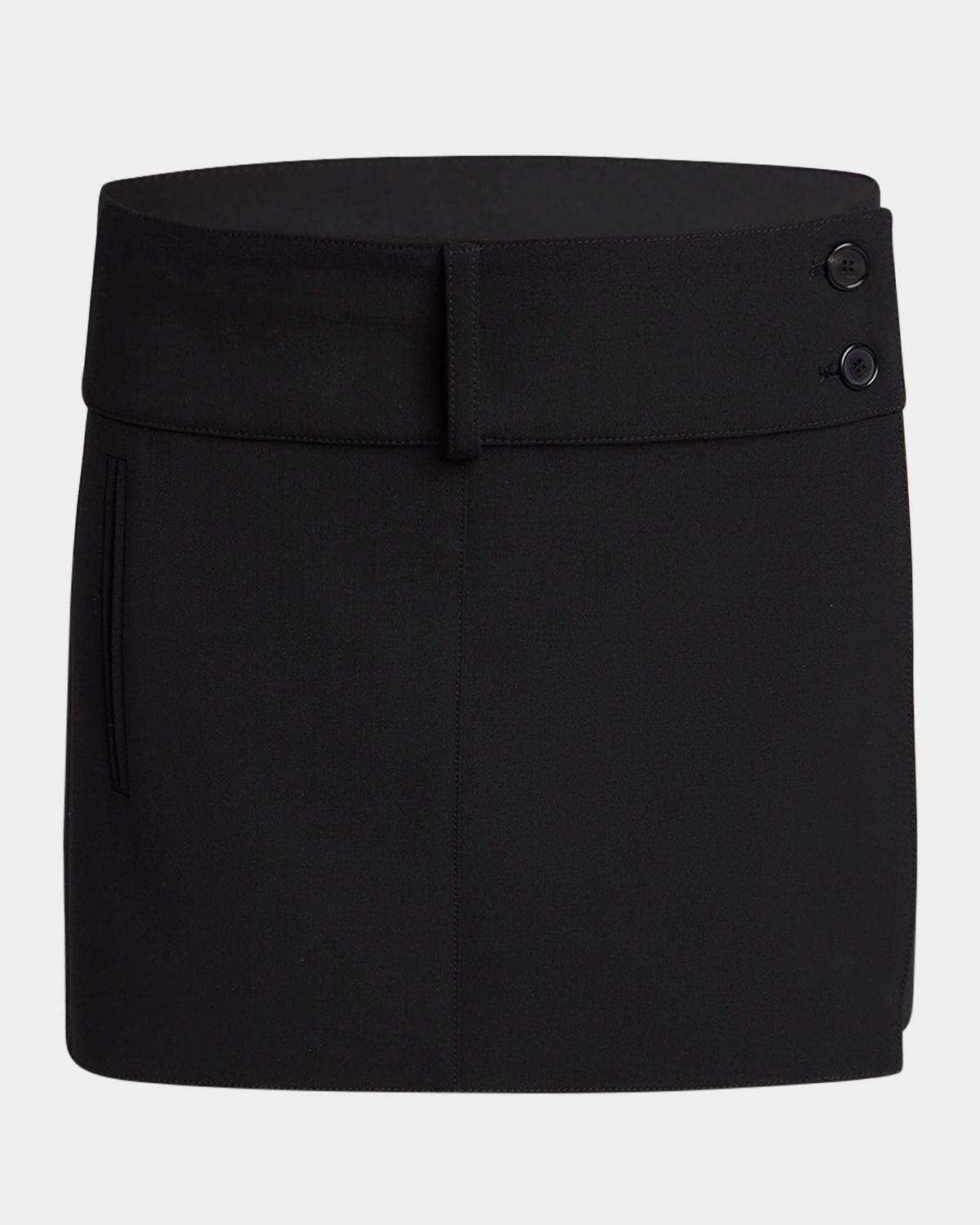 belted mini wrap skirt