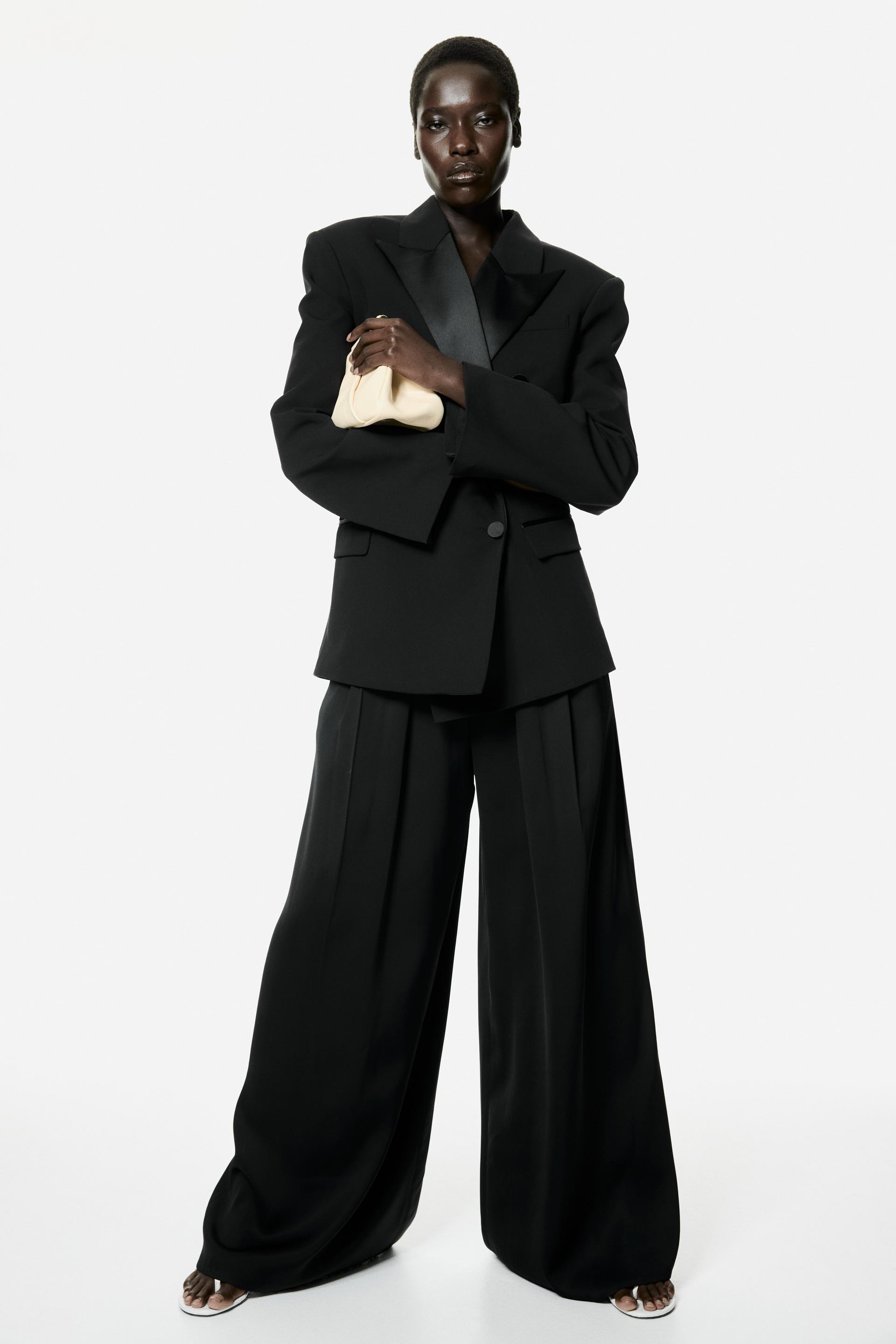 belted pleat-detail pants