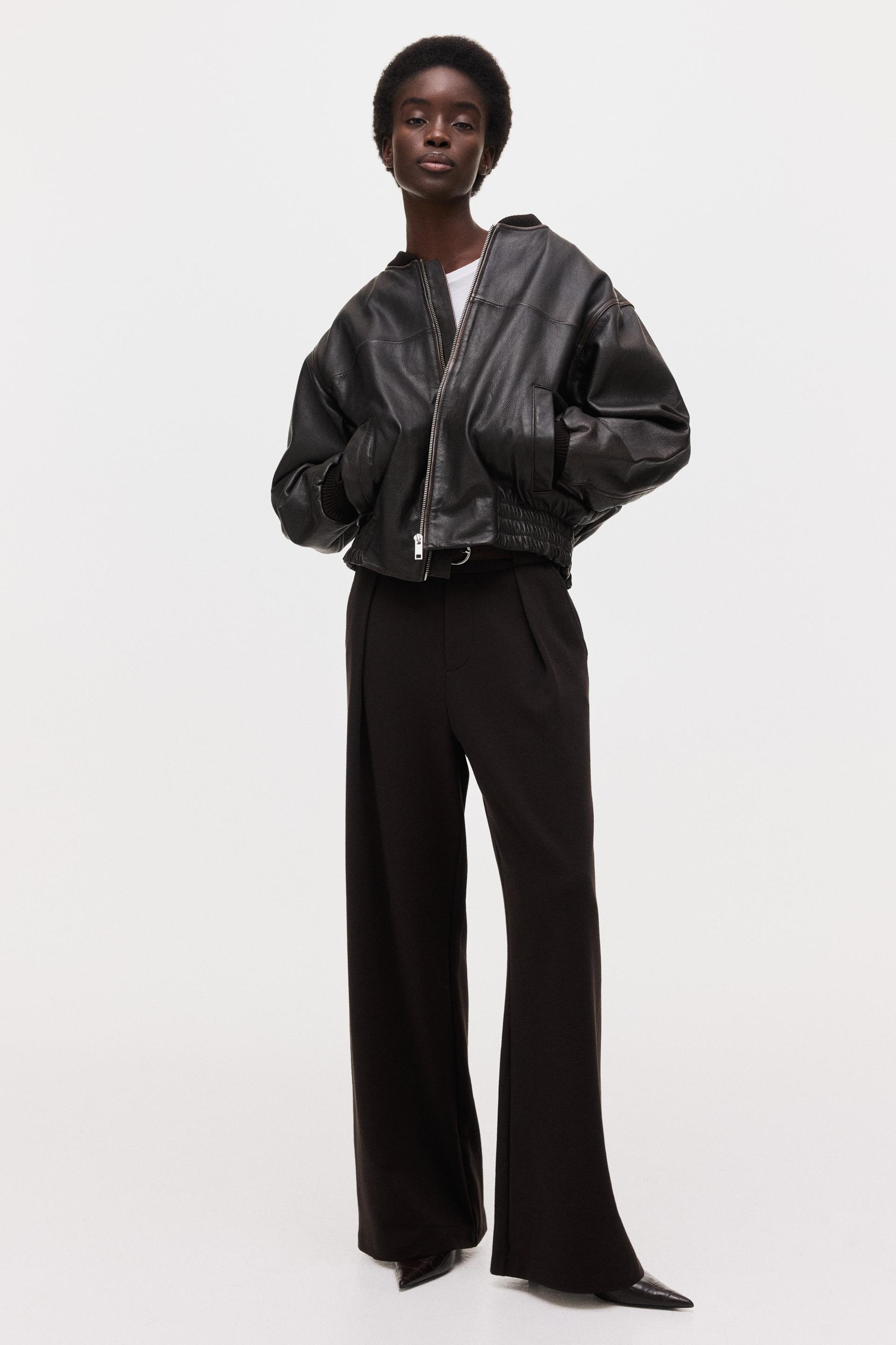 belted ponte pants