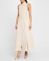 belted sleeveless midi shirtdress