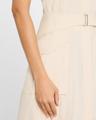 belted sleeveless midi shirtdress