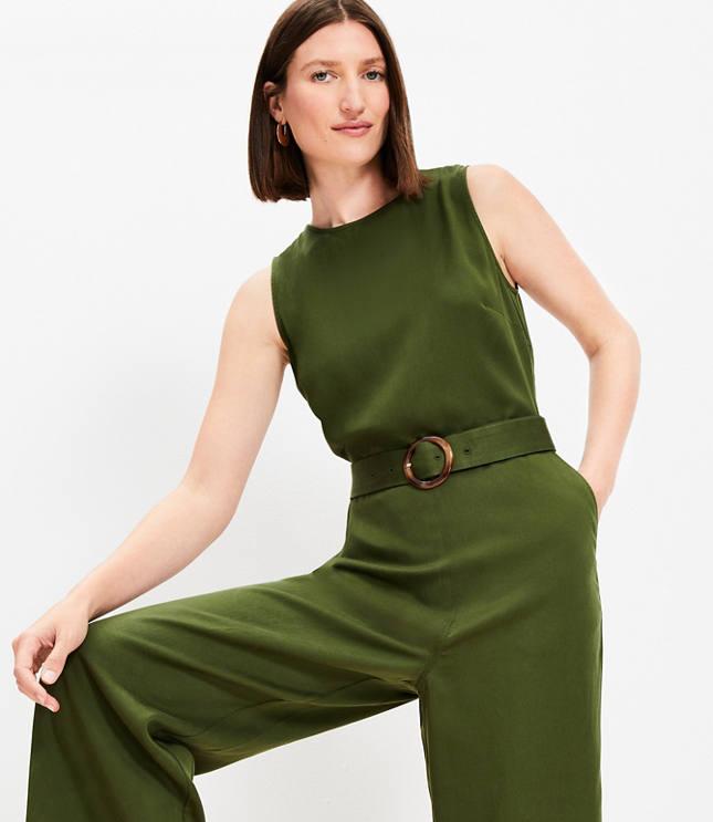 belted tank jumpsuit