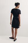 belted twill dress