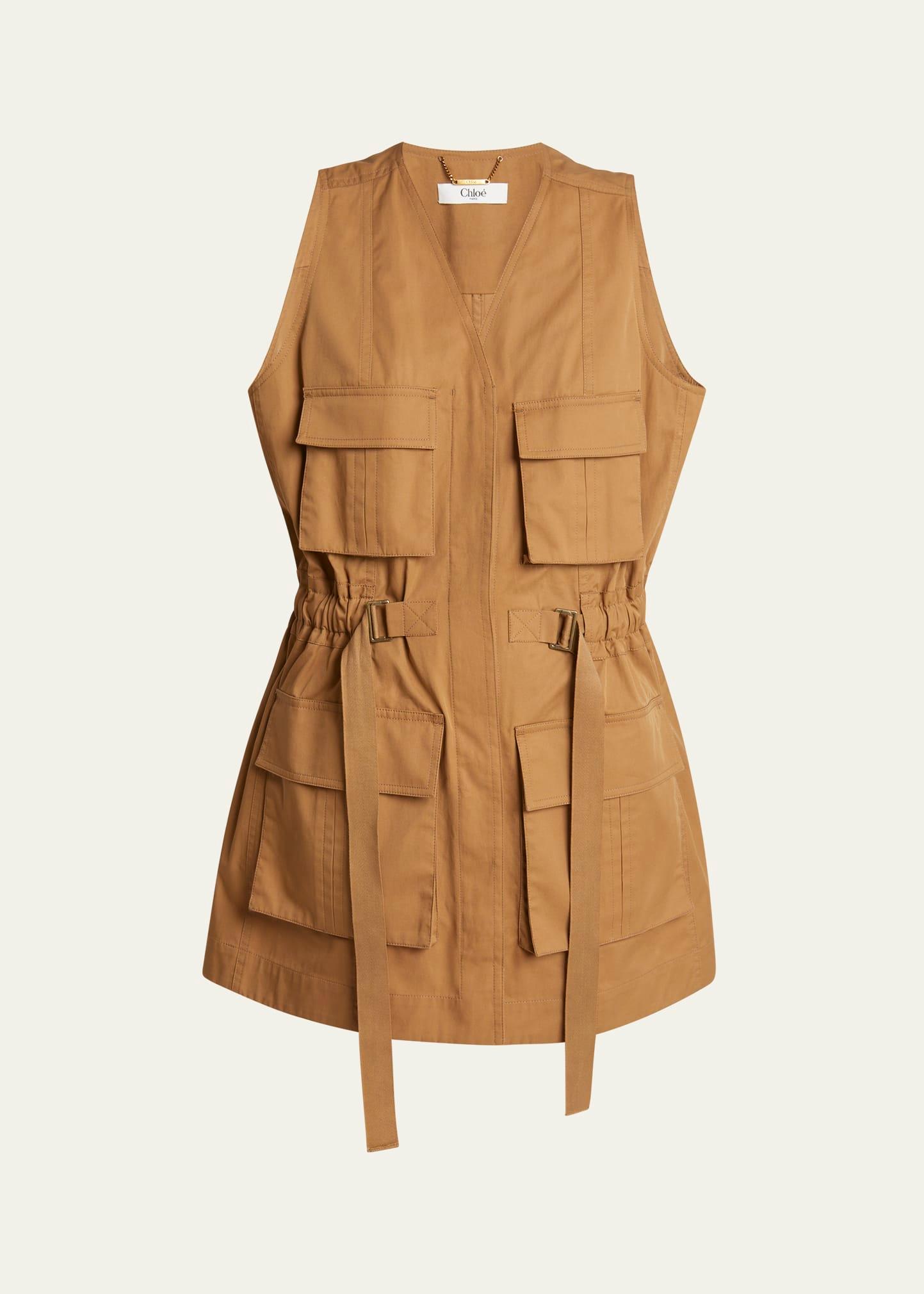 belted utilitarian vest