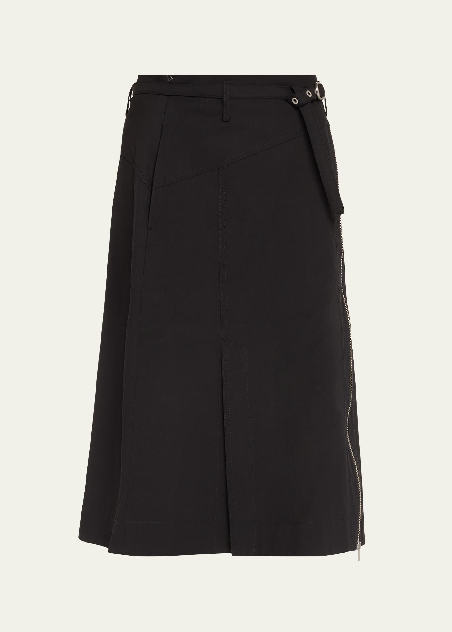 belted utility skirt