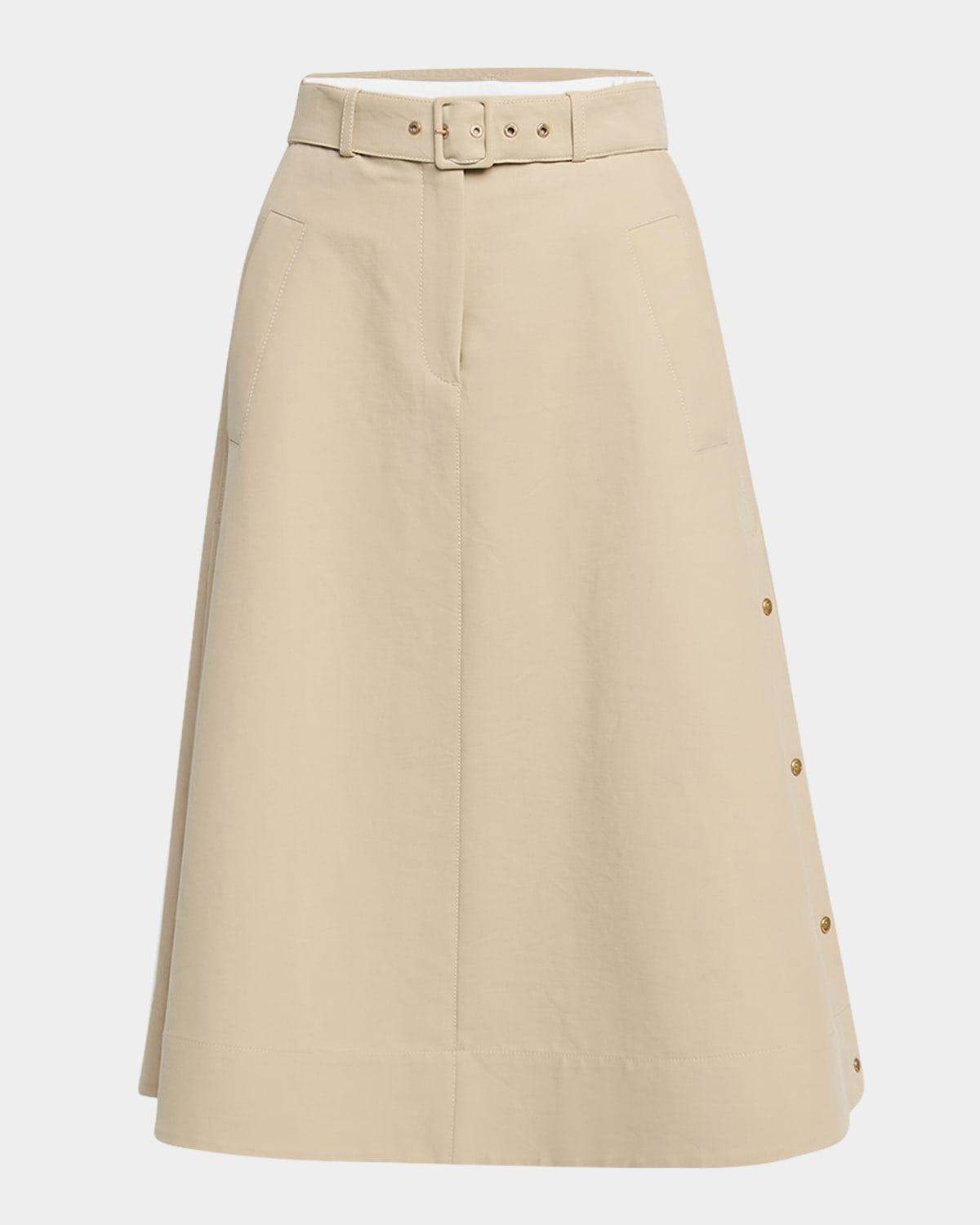 belted utility skirt