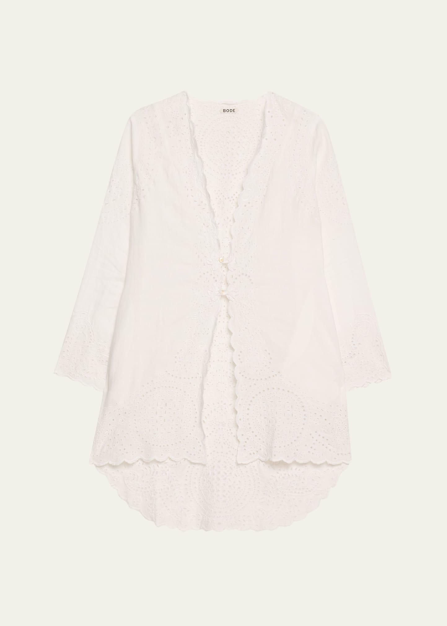 belvoir broderie anglaise lace top
