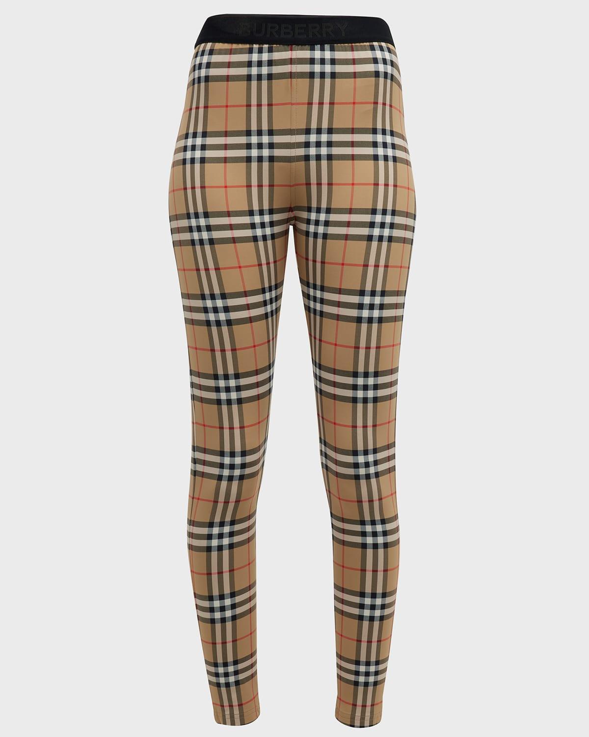 belvoir vintage-check leggings