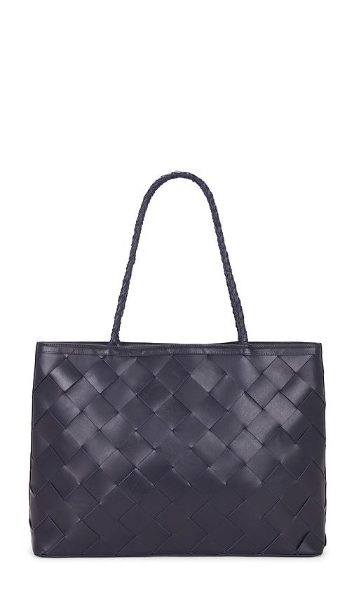 bembien gabrielle grande weave bag in navy.