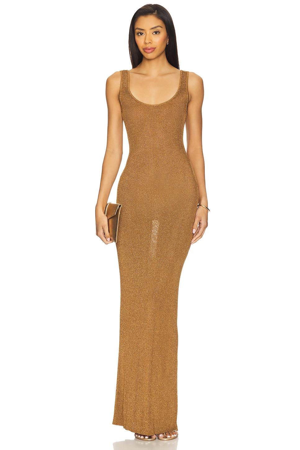benilda metallic maxi dress
