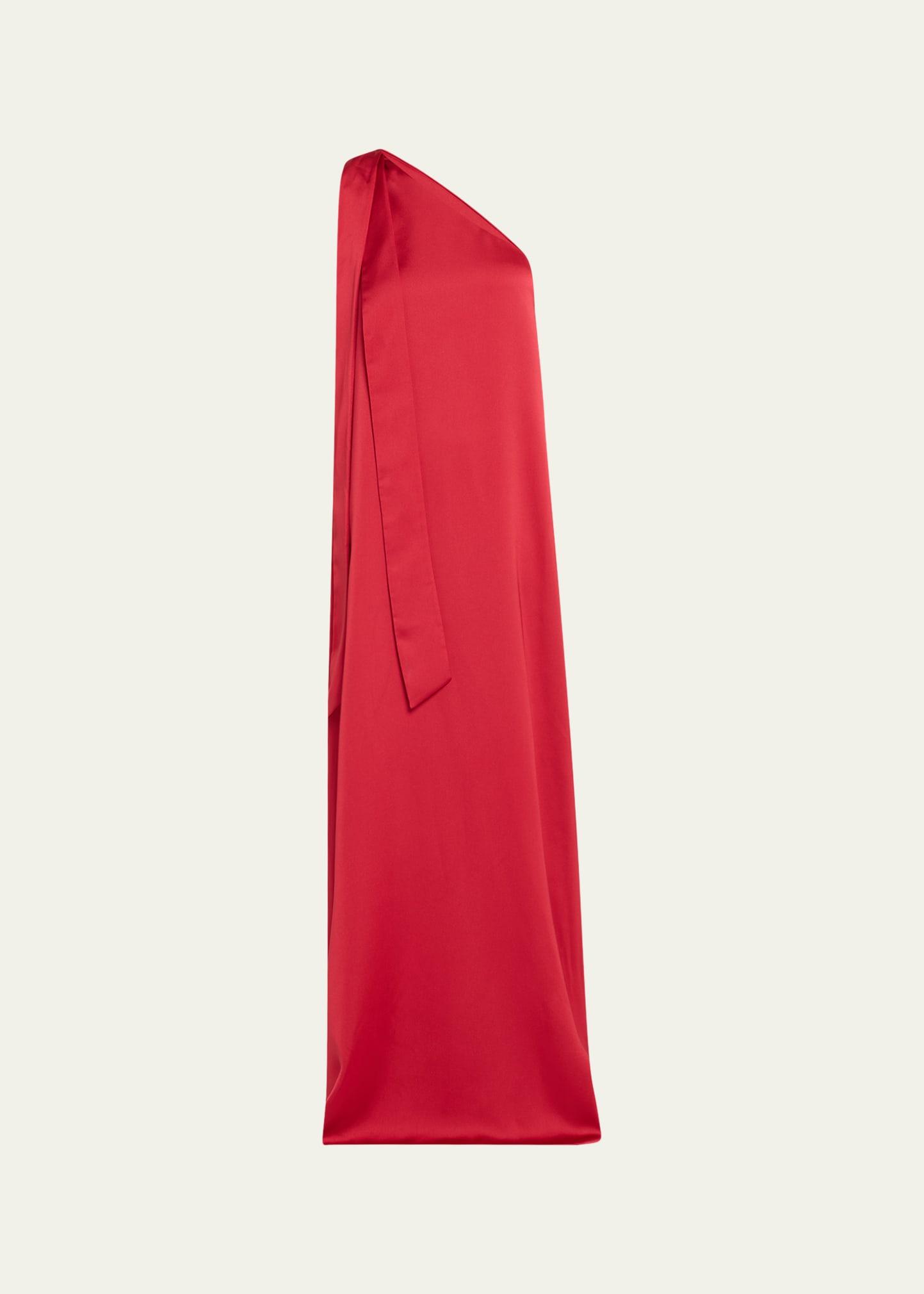 benita sleeveless one-shoulder gown