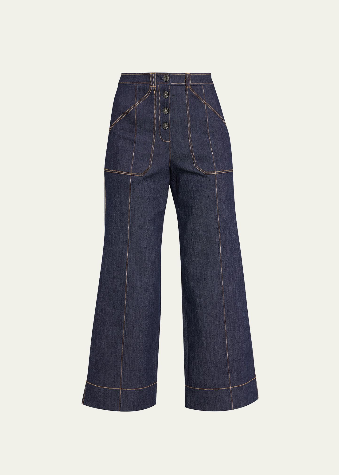 benji wide-leg denim pants