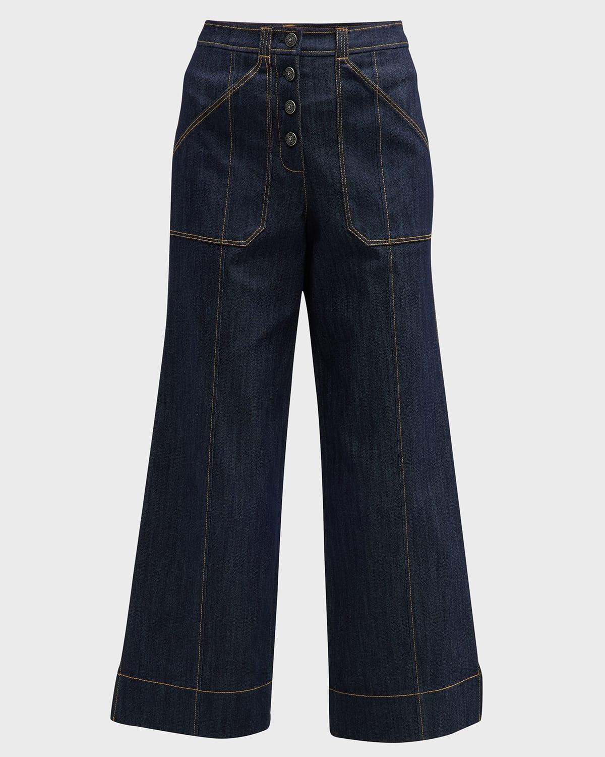 benji wide-leg denim pants