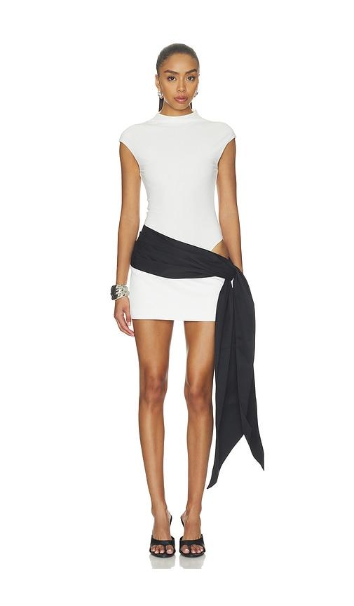 benni dakota mini dress in white.