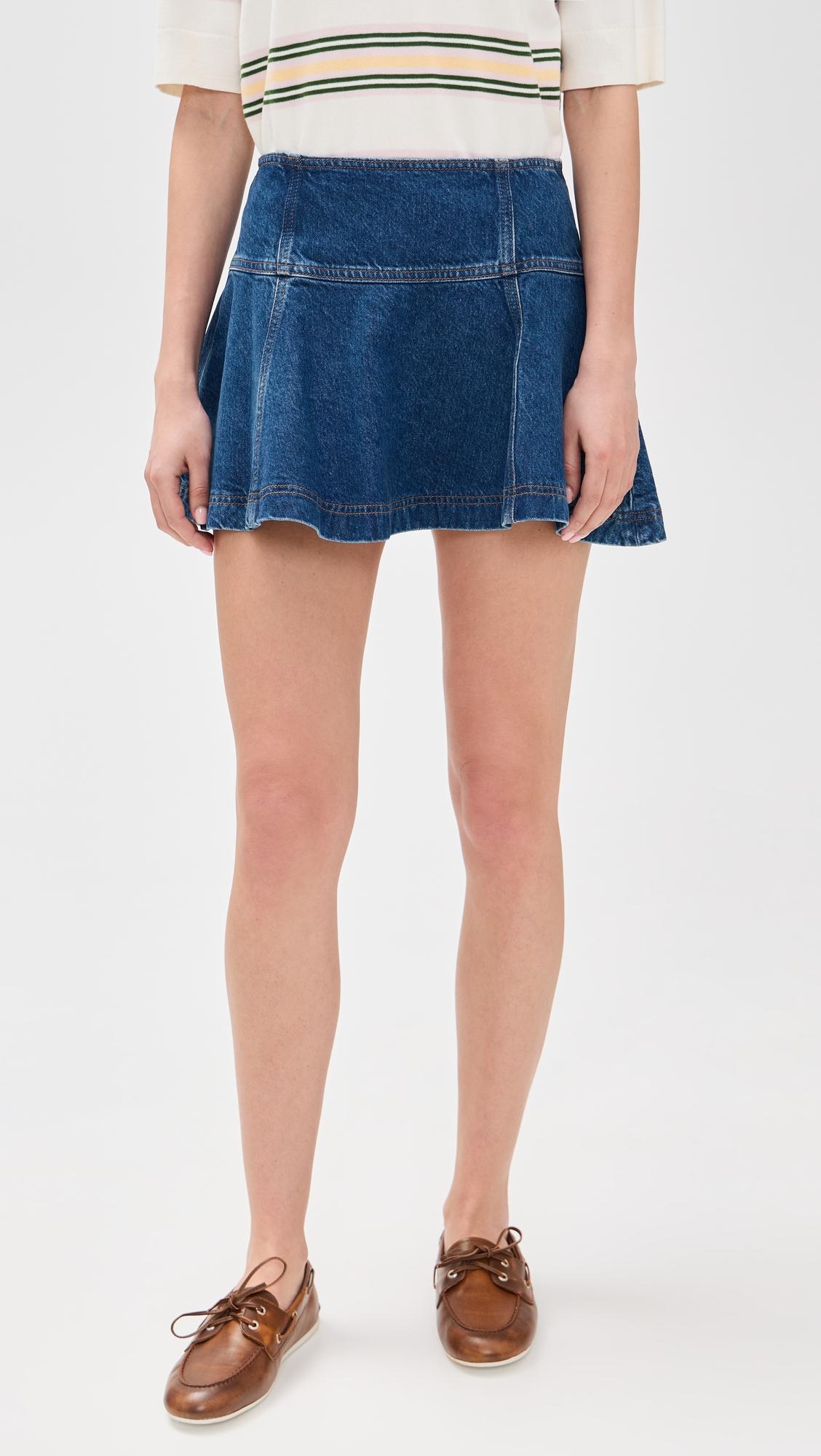 bentley denim mini skirt